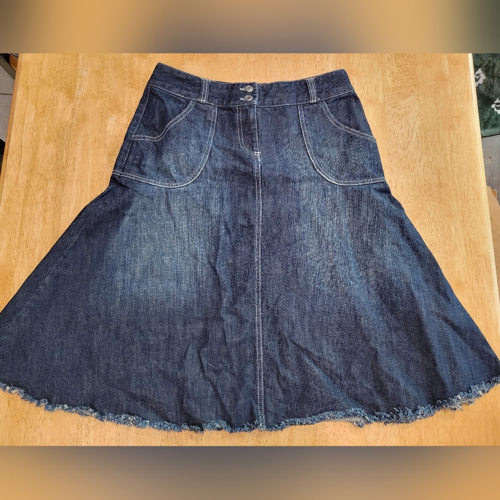 EUC Michael Kors denim midi skirt